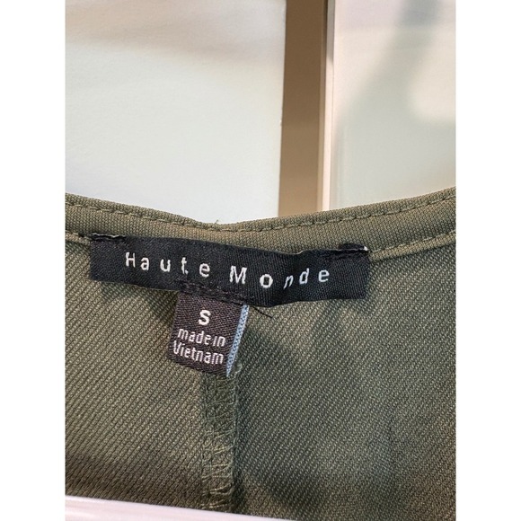 Haute Monde Olive Green Button Front Bodycon Dress Sleeveless Mini S‎ - Picture 3 of 8